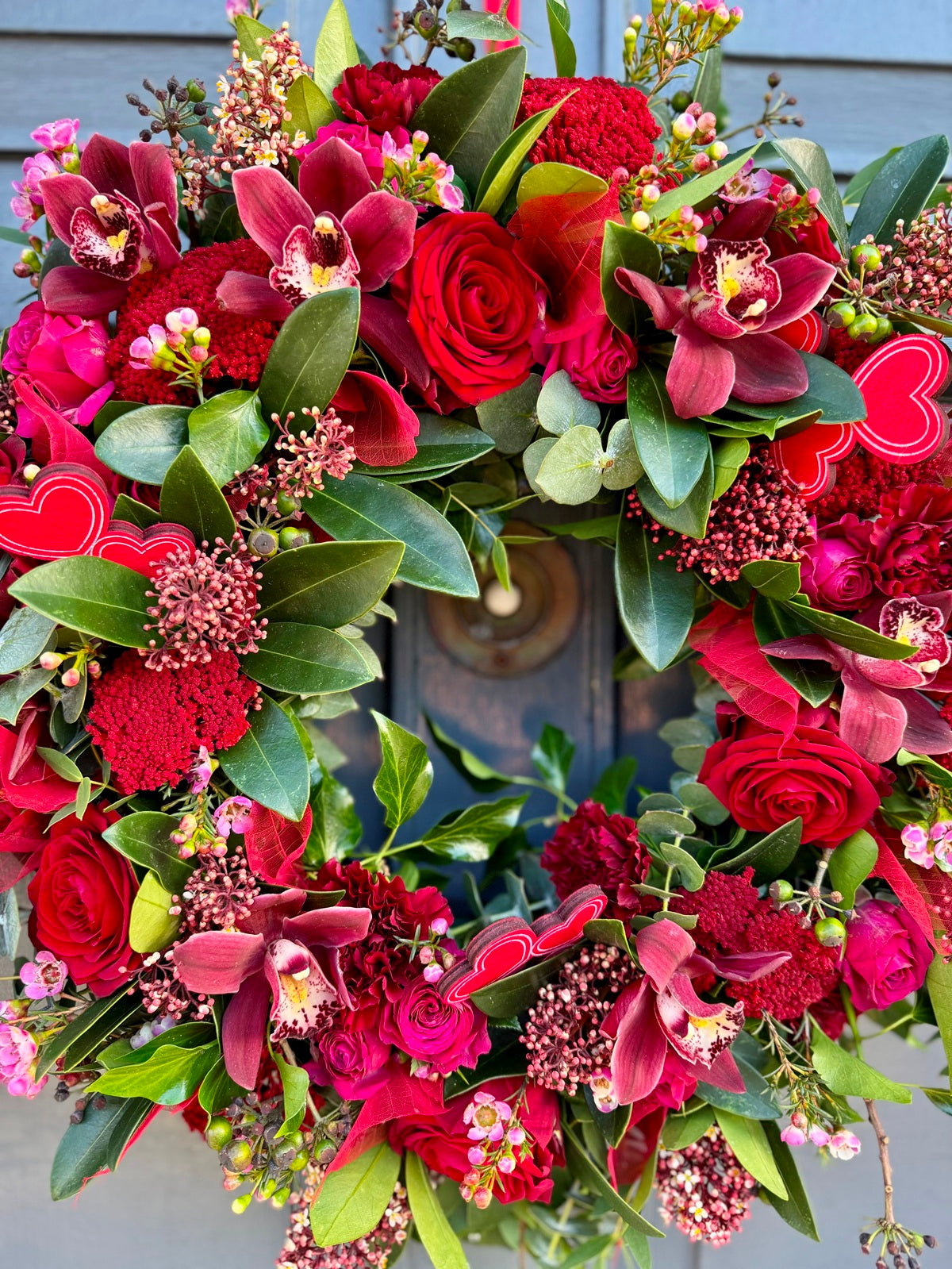 Fresh Valentines Door Wreath