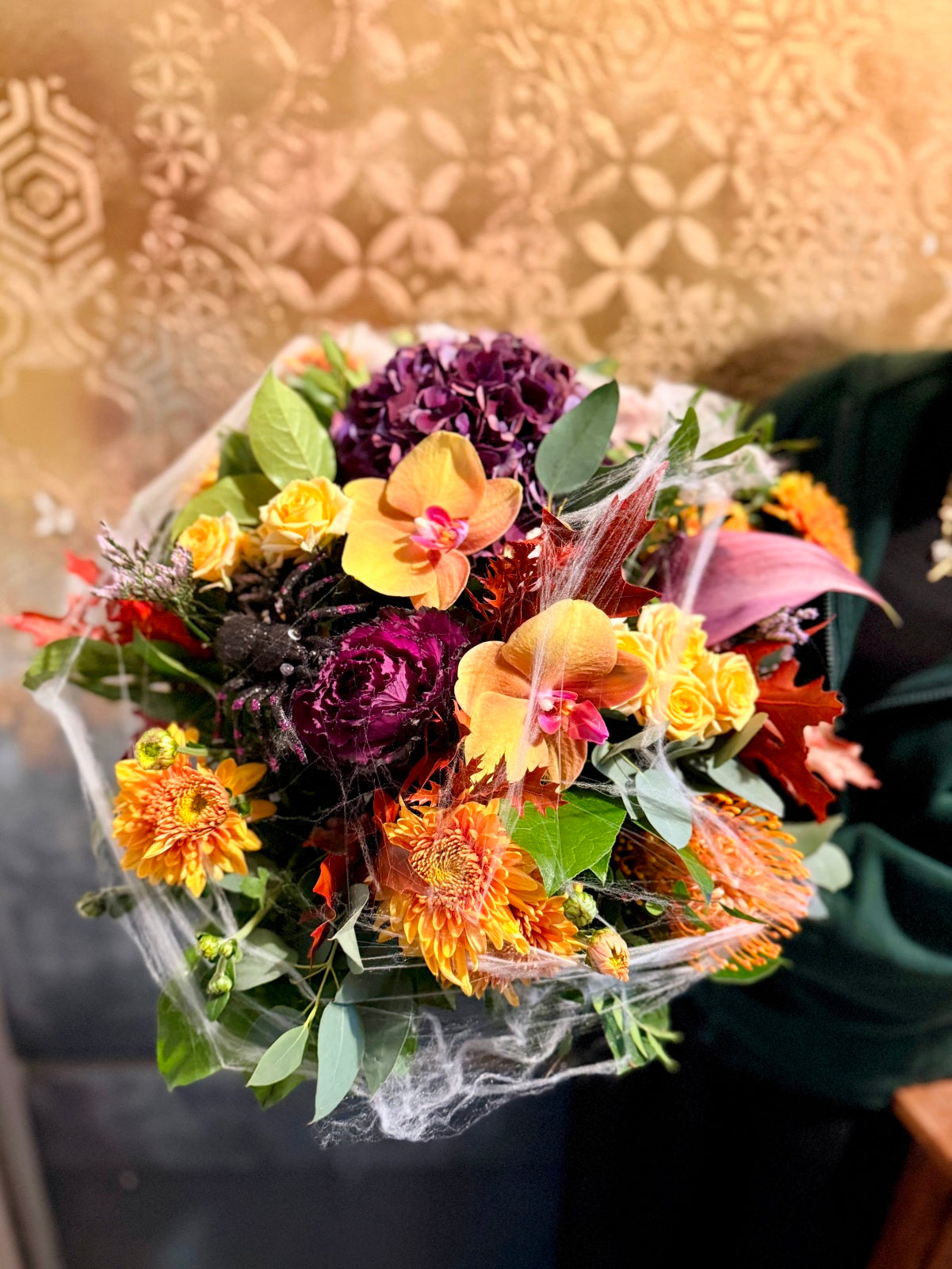Halloween Flower Bouquet Detail