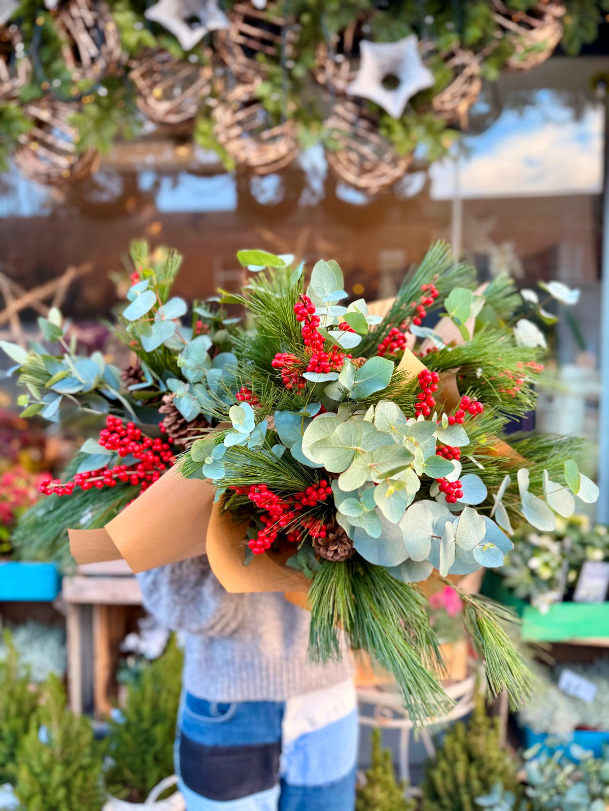Eucalyptus Fir and Berry Bunch
