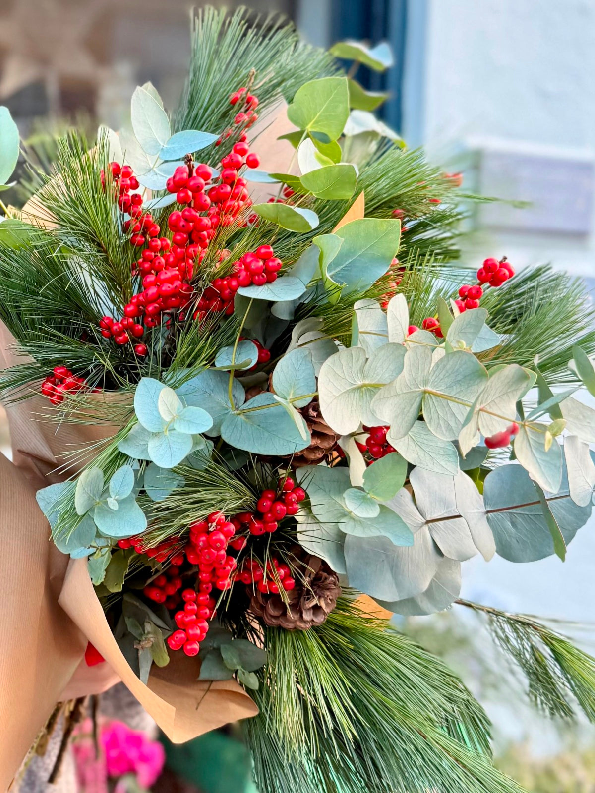 Eucalyptus Fir and Berry Bunch