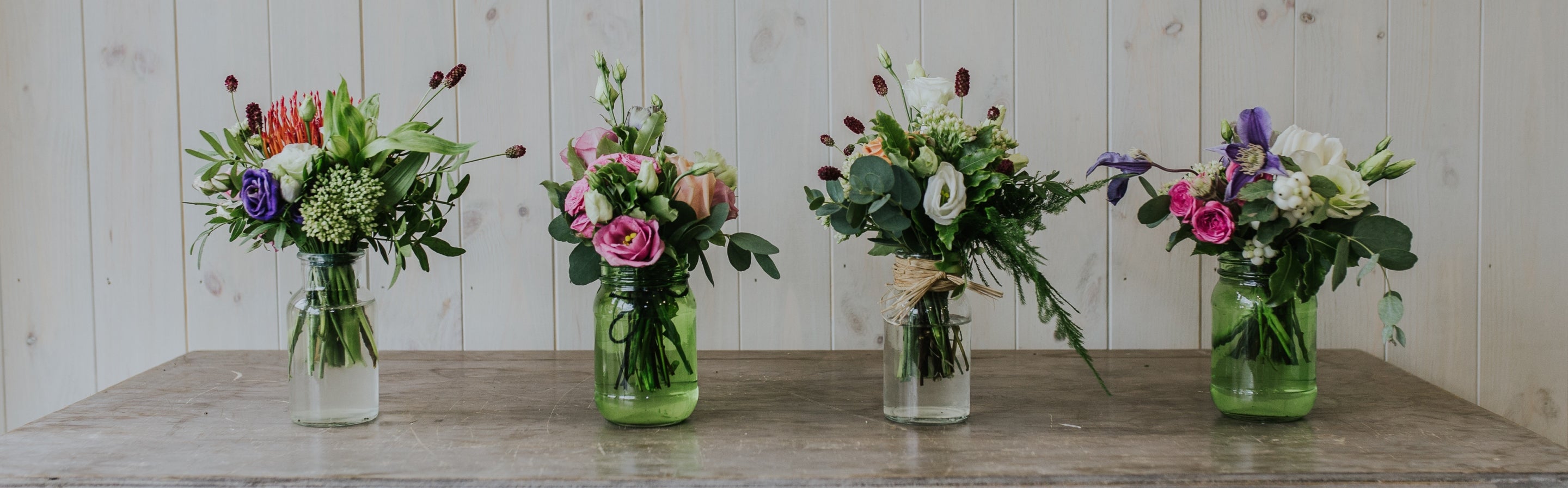 Seasonal Spring Flowers in Vases