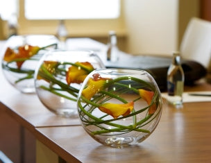 Unique orange flower arrangement