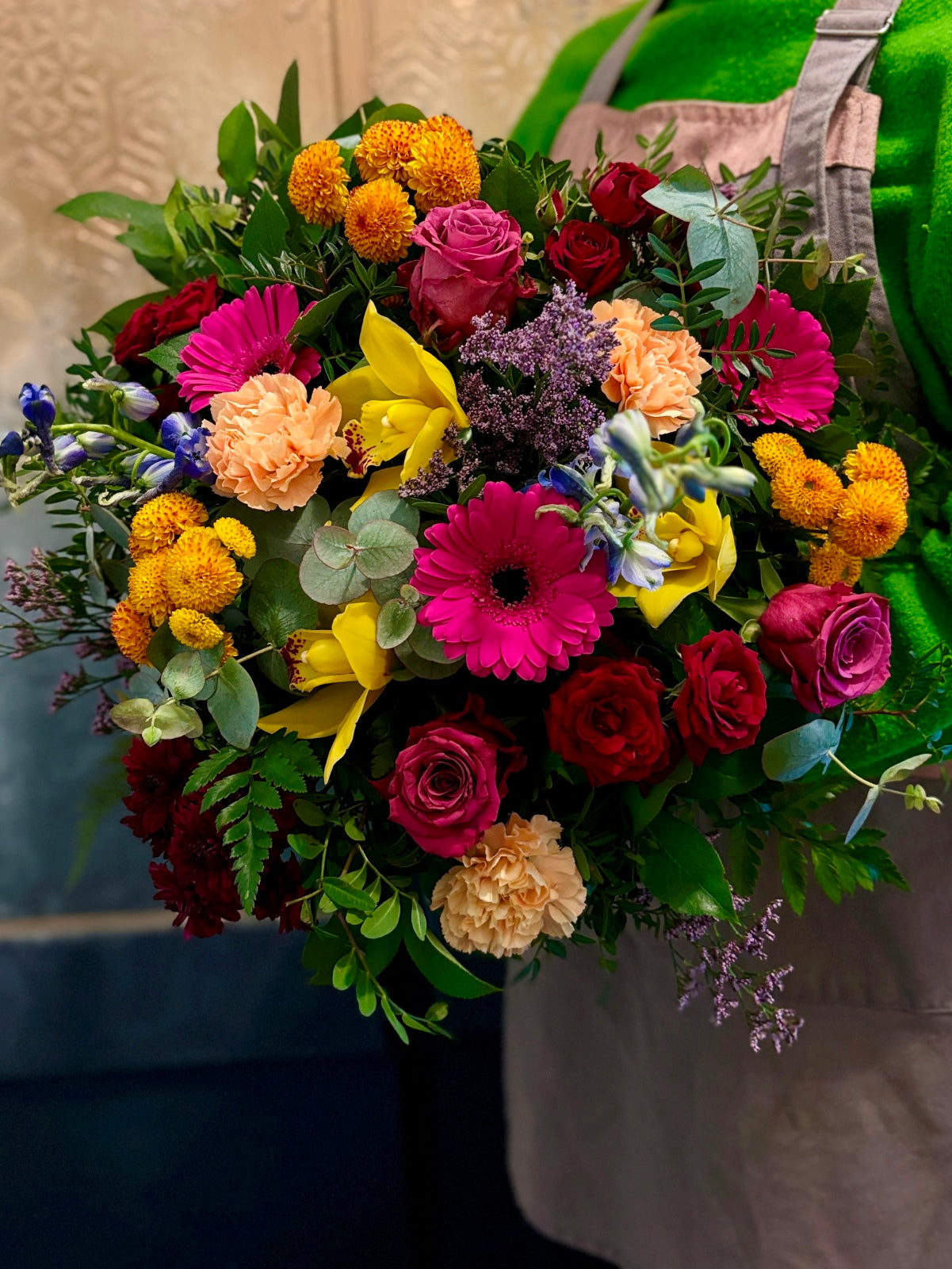 Vibrant flower bouquet from our flower shop in Dublin detail
