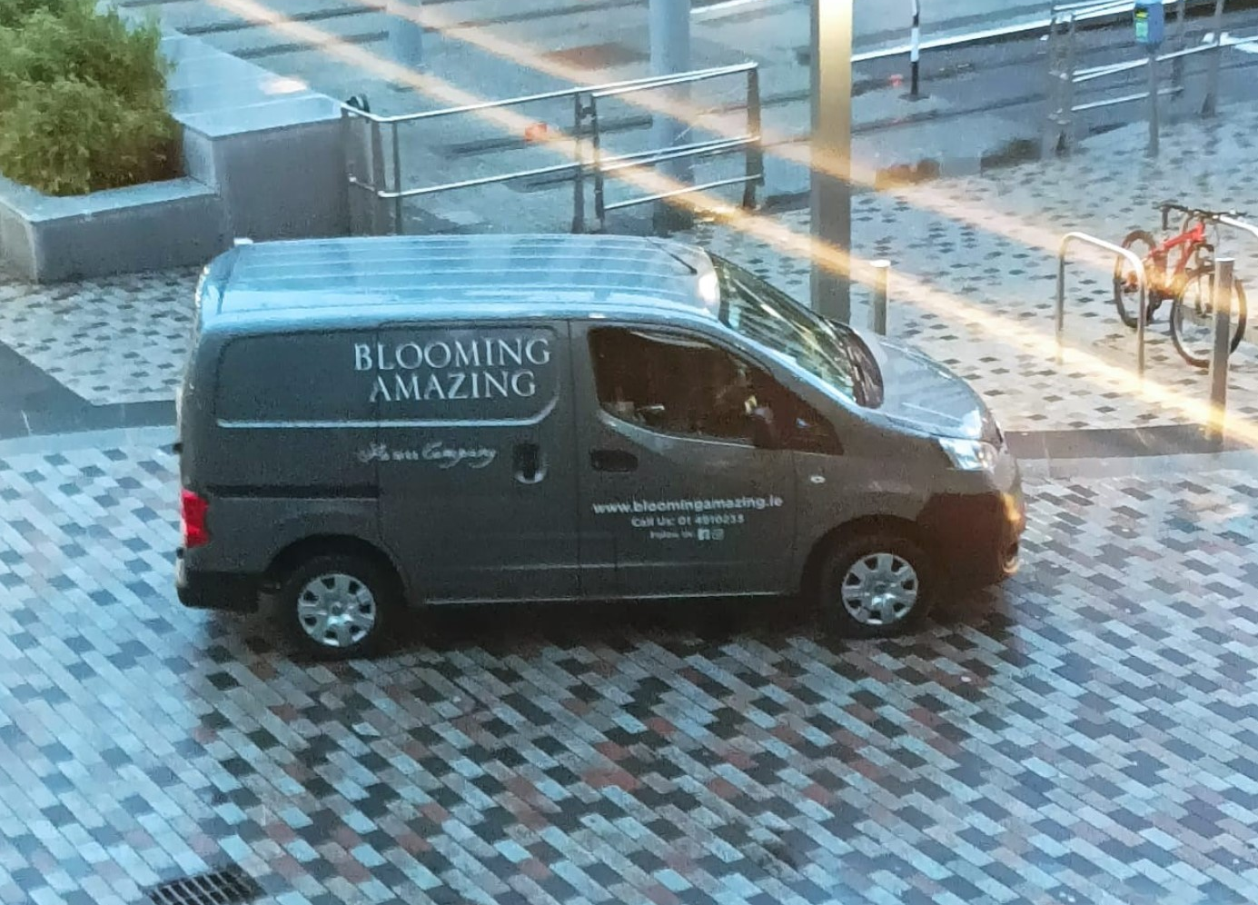 Flower delivery van by Blooming Amazing Flower Company