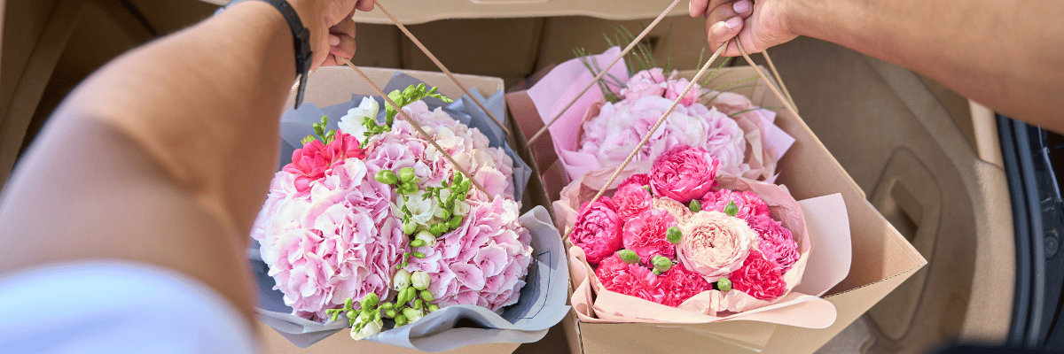 Beautifully wrapped flower bouquet for same-day delivery in Dublin