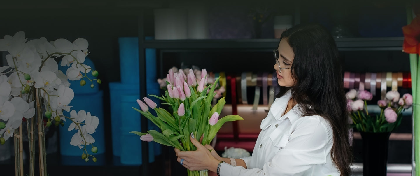Beautiful pink lily flowers