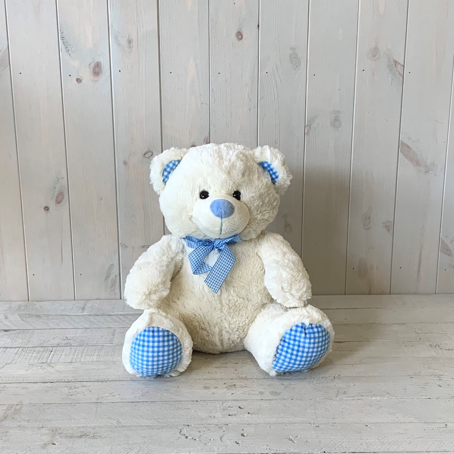 Blue Teddy Bear - a lovely gift for new baby boy
