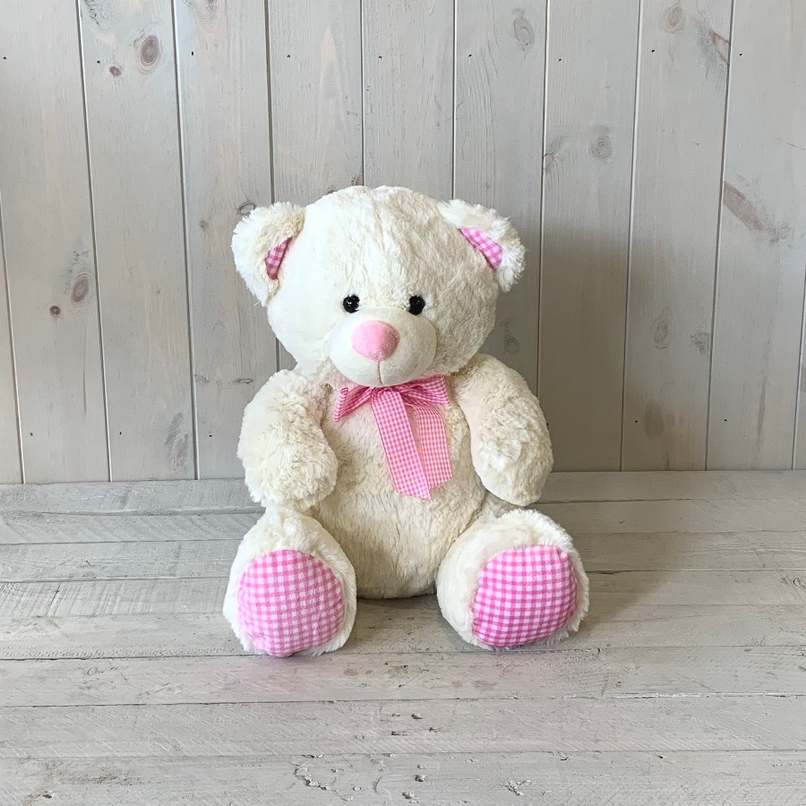 This Pink Teddy Bear is a lovely gift for a new baby girl.