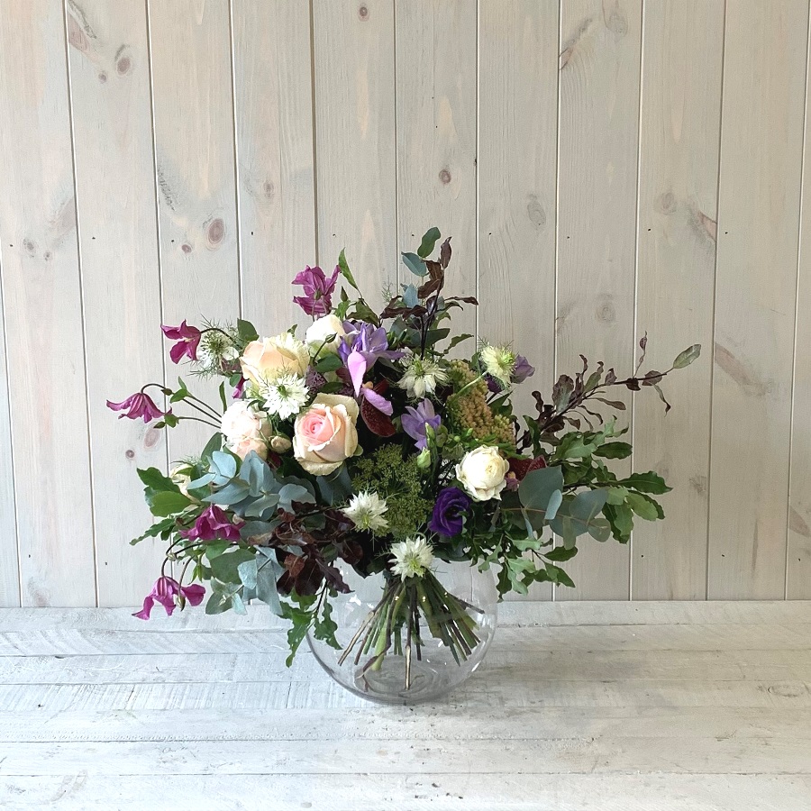 Clematis and Roses Spring Bouquet