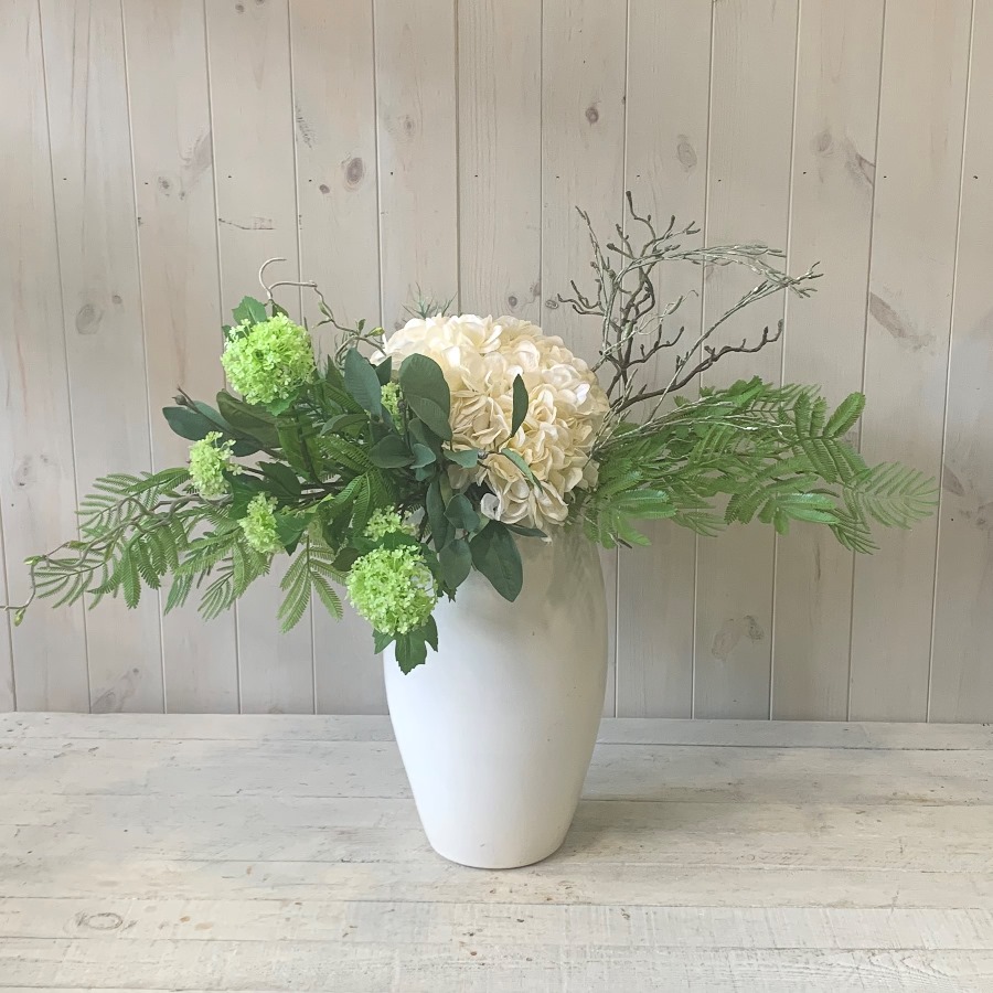 Faux Flowers – White Hydrangea and Snowball