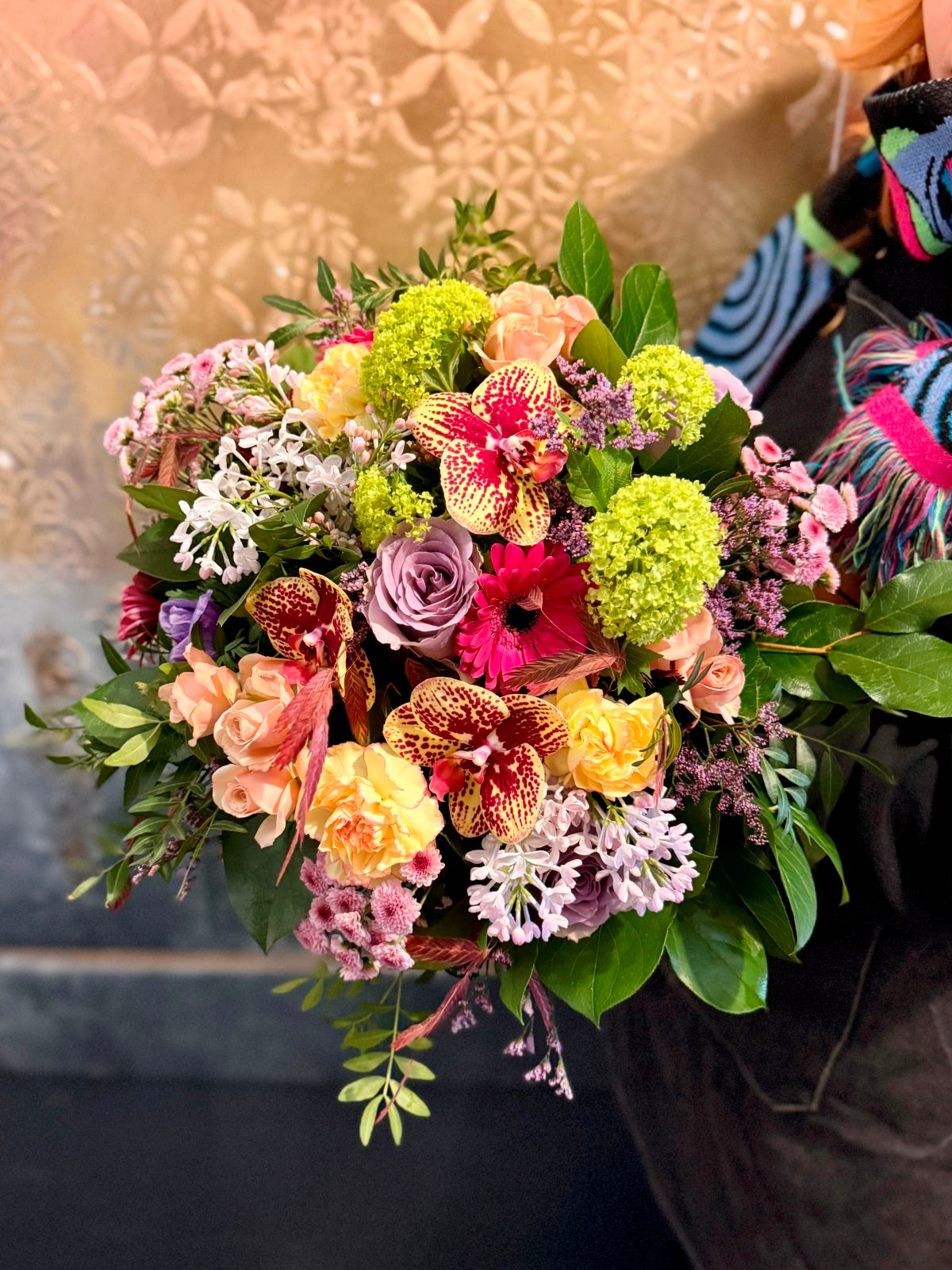 Country Garden Flower Bouquet Held