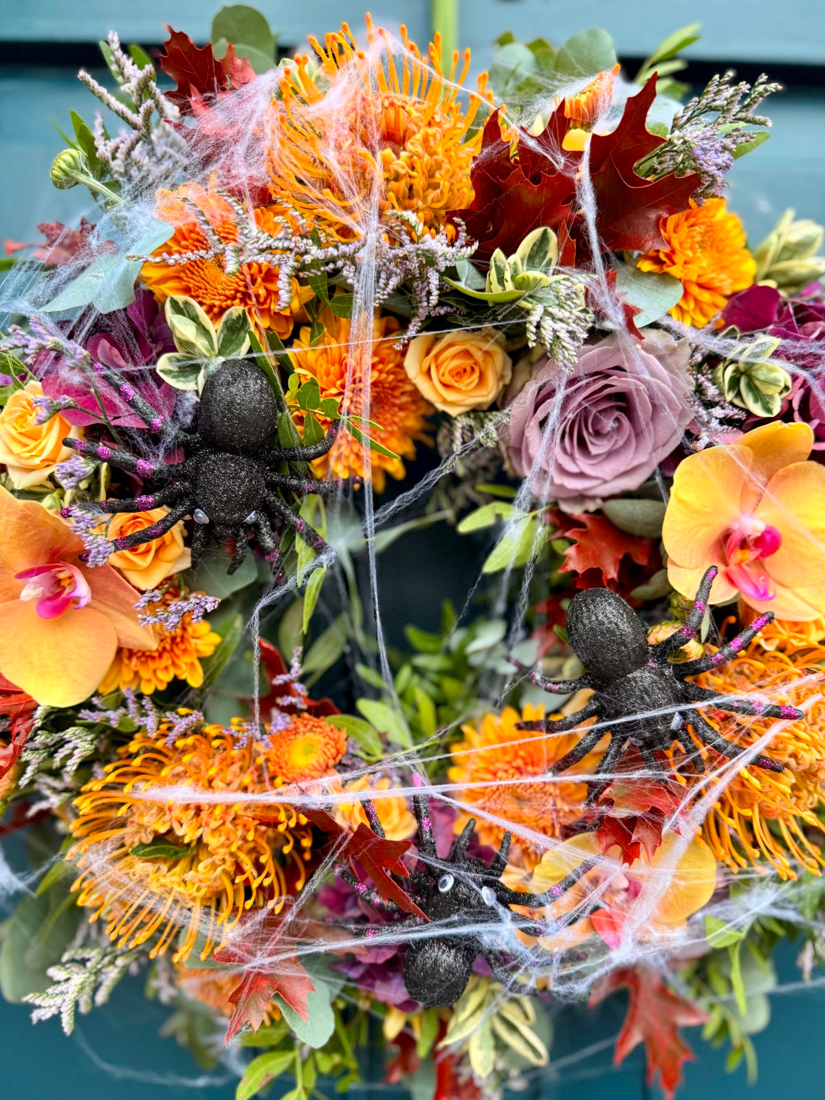 Halloween Door Wreath Detail