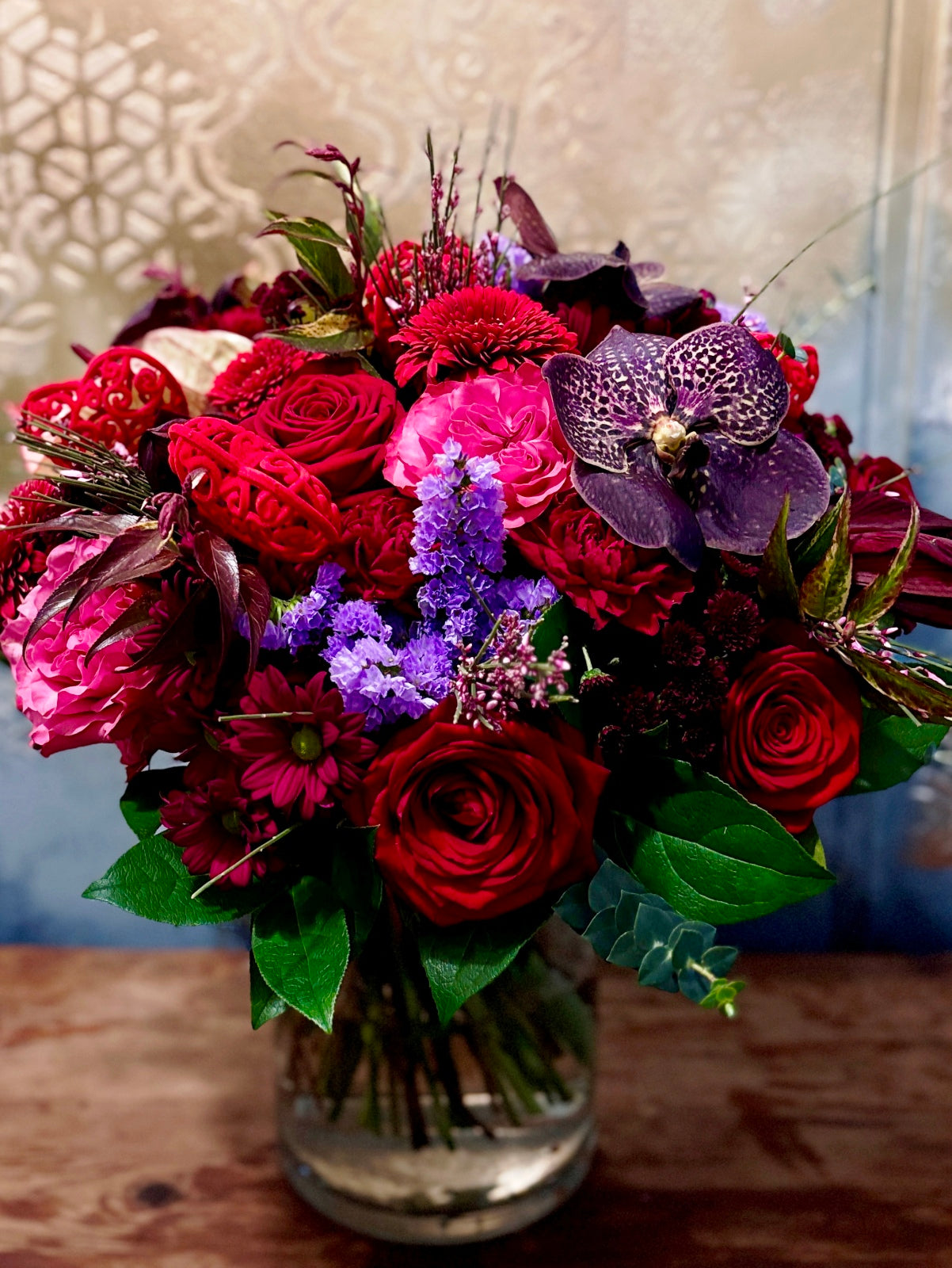 Valentines Divine Blooms Bouquet in Vase